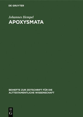 bokomslag Apoxysmata