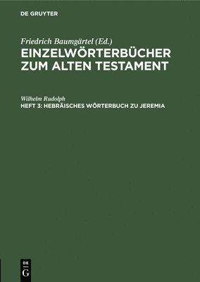 bokomslag Hebrisches Wrterbuch Zu Jeremia