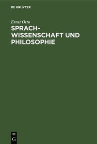 bokomslag Sprachwissenschaft Und Philosophie