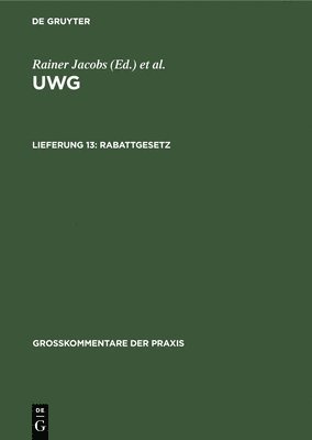 Wolfgang Gloy - Rabattgesetz, Inbunden