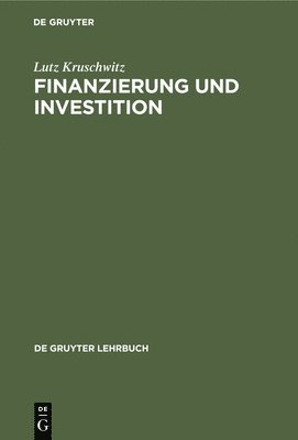 bokomslag Finanzierung Und Investition