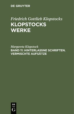 Hinterlassne Schriften. Vermischte Aufstze 1