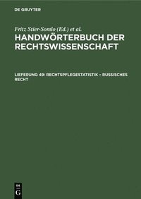 bokomslag Rechtspflegestatistik - Russisches Recht