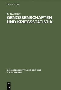 bokomslag Genossenschaften Und Kriegsstatistik