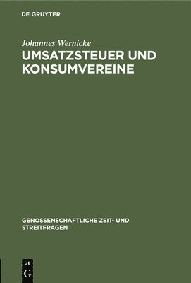 Umsatzsteuer Und Konsumvereine 1