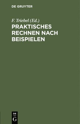 F Triebel, F. Triebel - Praktisches Rechnen Nach Beispielen, Inbunden