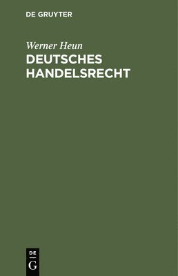 bokomslag Deutsches Handelsrecht