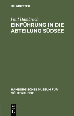 bokomslag Einführung in Die Abteilung Südsee