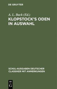 bokomslag Klopstock's Oden in Auswahl