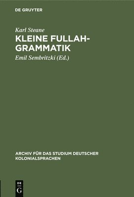 bokomslag Kleine Fullah-Grammatik