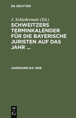 J Schiedermair, J. Schiedermair - 1928, Inbunden