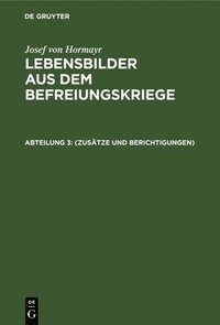 bokomslag (Zusätze Und Berichtigungen)