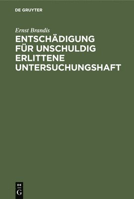 bokomslag Entschädigung Für Unschuldig Erlittene Untersuchungshaft