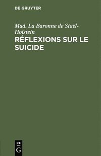 bokomslag Rflexions Sur Le Suicide