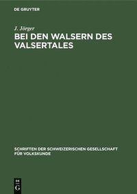 bokomslag Bei Den Walsern Des Valsertales