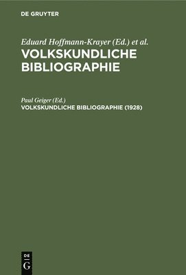 Paul Geiger - 1928, Inbunden