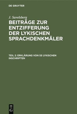 bokomslag Erklärung Von 55 Lykischen Inschriften