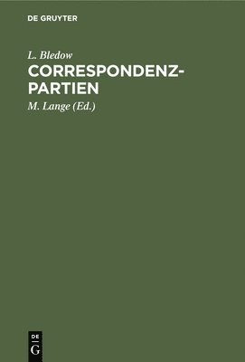 L Bledow, M Lange - Correspondenz-Partien, Inbunden