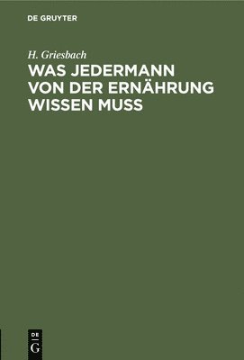 Was Jedermann Von Der Ernhrung Wissen Mu 1