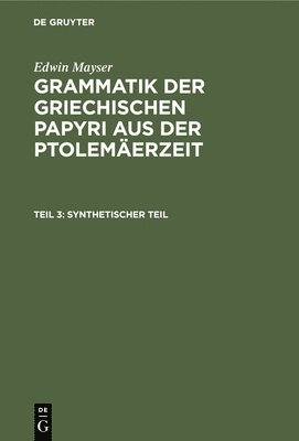 Edwin Mayser - Synthetischer Teil, Inbunden