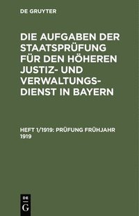 bokomslag Prfung Frhjahr 1919