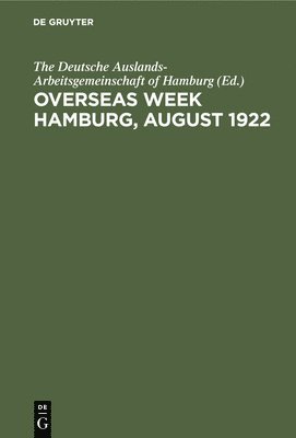 Overseas Week Hamburg, August 1922 1