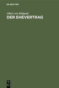 bokomslag Der Ehevertrag