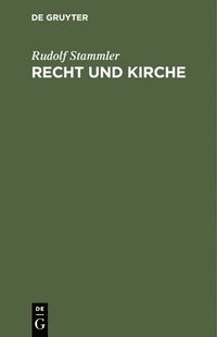 bokomslag Recht Und Kirche