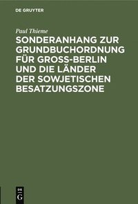 bokomslag Fr Gro-Berlin Und Die Lnder Der Sowjetischen Besatzungszone