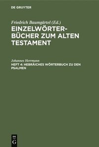 bokomslag Hebriches Wrterbuch Zu Den Psalmen