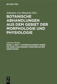 bokomslag Untersuchungen Ueber Die Quellung Einiger Vegetabilischer Substanzen