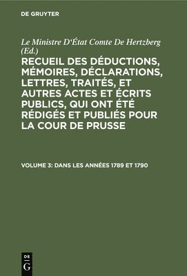 bokomslag Dans Les Années 1789 Et 1790