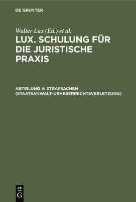 Karl Schäfer - Strafsachen (Staatsanwalt-Urheberrechtsverletzung), Inbunden