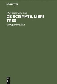 bokomslag de Scismate, Libri Tres