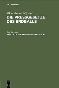 bokomslag Das Schwedische Preßrecht