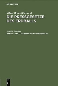 bokomslag Das Luxemburgische Prerecht