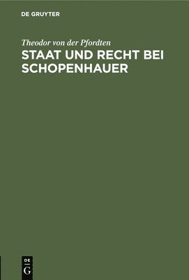 bokomslag Staat Und Recht Bei Schopenhauer