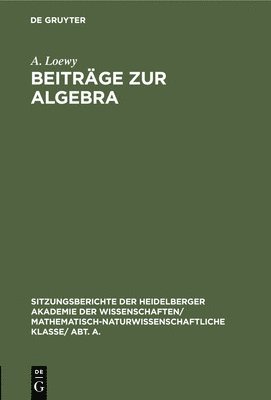 Beitrge Zur Algebra 1