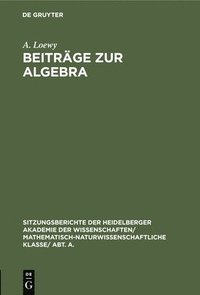 bokomslag Beitrge Zur Algebra