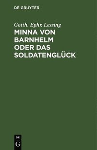 bokomslag Minna Von Barnhelm Oder Das Soldatenglck