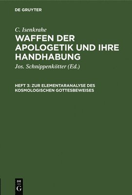 bokomslag Zur Elementaranalyse Des Kosmologischen Gottesbeweises