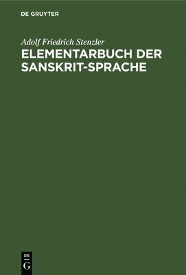 bokomslag Elementarbuch Der Sanskrit-Sprache