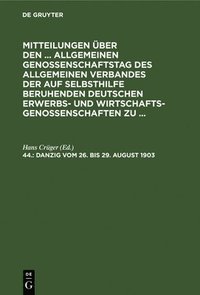 bokomslag Danzig, Vom 26. Bis 29. August 1903