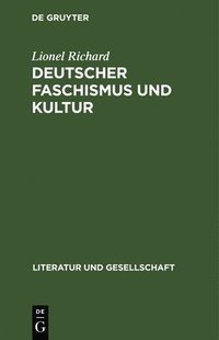 bokomslag Deutscher Faschismus Und Kultur