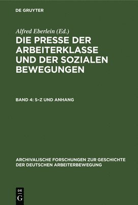 Alfred Eberlein - S-Z Und Anhang, Inbunden