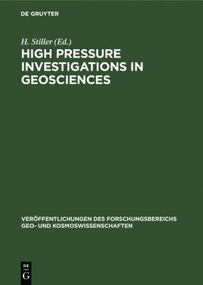 High Pressure Investigations in Geosciences 1