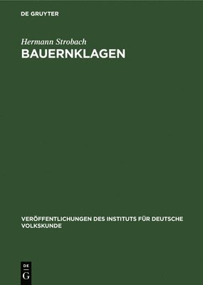 Hermann Strobach - Bauernklagen, Inbunden