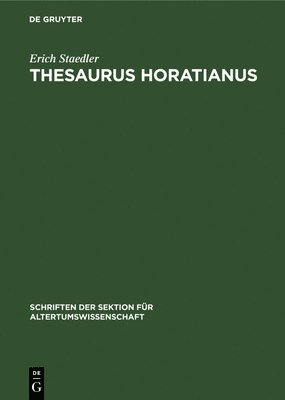 bokomslag Thesaurus Horatianus