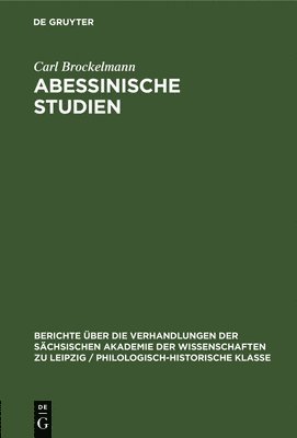 Carl Brockelmann - Abessinische Studien, Inbunden