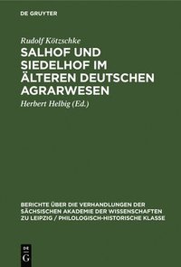 bokomslag Salhof Und Siedelhof Im lteren Deutschen Agrarwesen